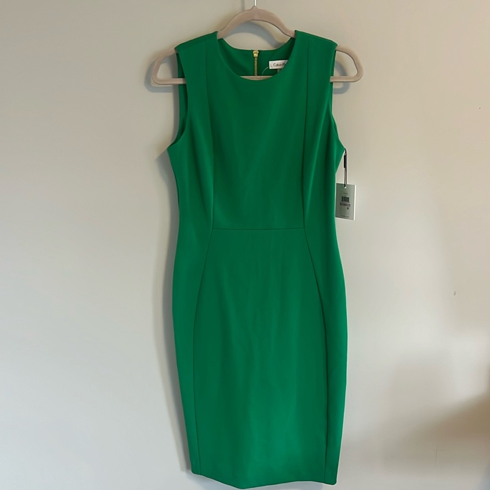 Calvin Klein Pageant Green Dress, size 6